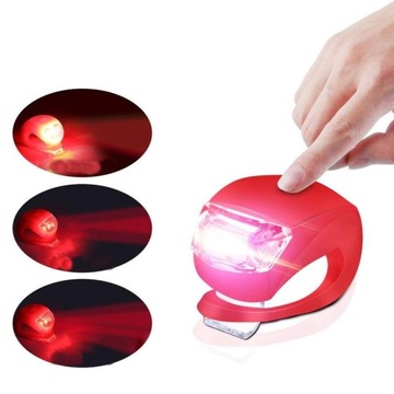 СИЛИКОНОВЫЕ ВЕЛОСИПЕДНЫЕ ФОНАРИ ПЕРЕДНИЕ ЗАДНИЕ 2 ШТ.