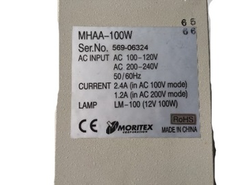 Moritex MHAA-100W ВОЛОКОННО-ОПТИЧЕСКИЙ СВЕТИЛЬНИК № C732