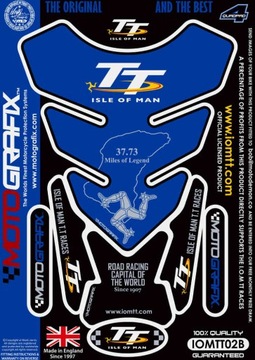 MOTOGRAFIX TANKPAD ISLE OF MAN TT BLUE IOMTT02B 