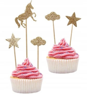 Topper urodzinowy JEDNOROŻEC Happy Birthday pikery dekoracja tort urodziny