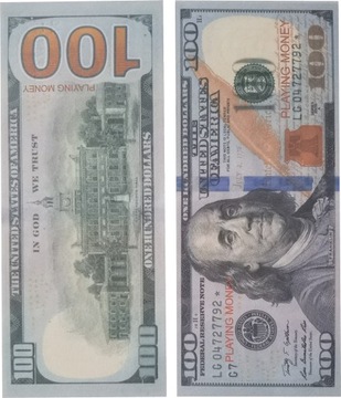Банкноты 100 долларов США - для развлечения и обучения, 50 шт.