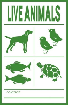 Etykieta Live Animals na mrówki do formikarium