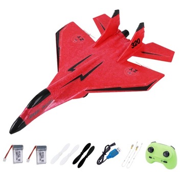 RC Samolot Myśliwski 2.4G Inteligentny Balans Pilot RC Szybowiec EPP Czerwony