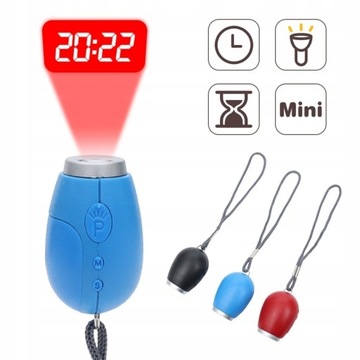 Portable Digital Projection Alarm Clock Key Chains