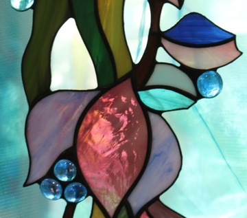 Rajski Kwiat Tiffany Witraż Fiolet II