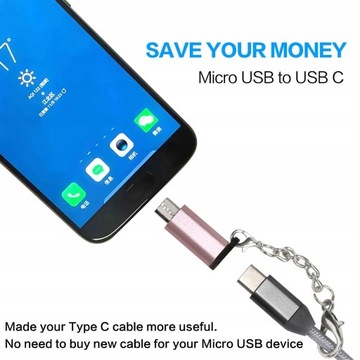 Адаптер типа C с зарядным устройством для брелка для Micro