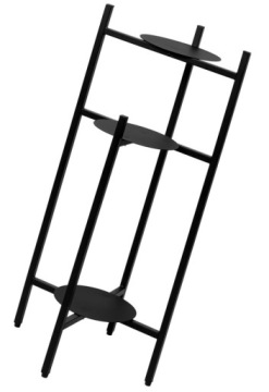 KWIETNIK METALOWY = LOFTOWY STOJAK NA KWIATY CZERŃ
