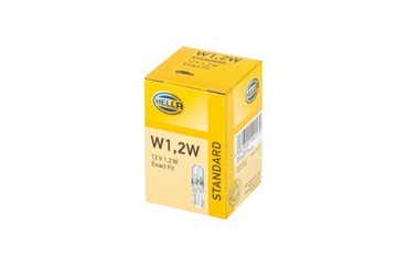 HELLA żarówka 1,2W 12V W2X4,6d * pakowane po 10 szt. całoszklana..
