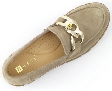 NESSI 21085 PÓŁBUTY DAMSKIE MOKASYNY SKÓRZANE 39