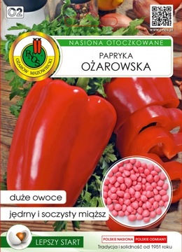 Papryka czerwona Ożarowska otoczkowane 50 nasion