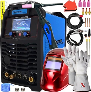 SPAWARKA INWERTEROWA SHERMAN DIGITIG 201 M-PRO AC/DC TIG HF PULS 4T 200A