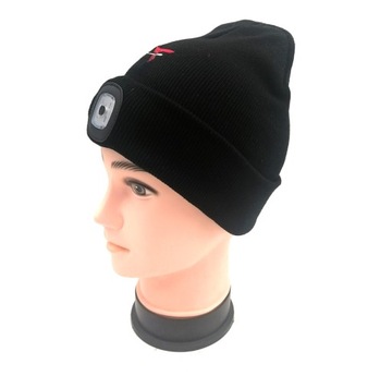 ТЕПЛАЯ ЗИМНЯЯ ШАПКА СВЕТОДИОДНАЯ ЛАМПА С ЗАРЯЖКОЙ USB