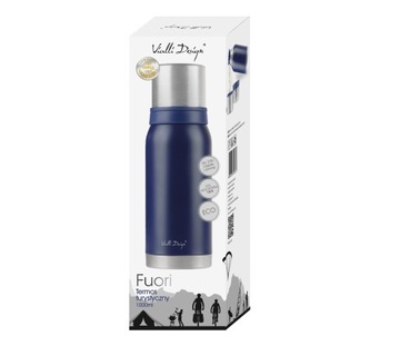Термос туристический 1л FUORI темно-синий 27657
