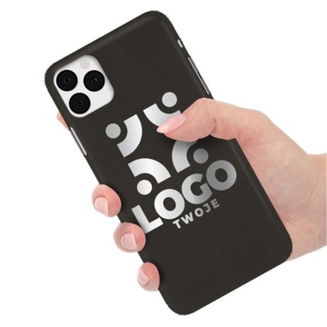 ETUI MATOWE do IPHONE 11 PRO TWOJE LOGO SILVER