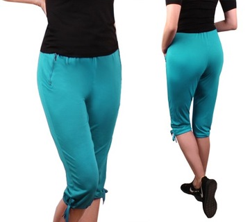 SPODNIE RYBACZKI z kieszonkami 8164 turkus 50 5XL