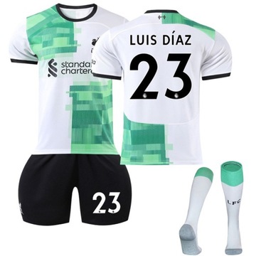 Komplet koszulek piłkarskich Liverpool F.C. away Nr 23 LUIS DÍAZ