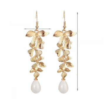 СЕРЬГИ С СЛОЙНЫМ ЖЕМЧУГОМ ОРХИДЕИ, НЕ НАПЫЛИВАЮЩИМСЯ