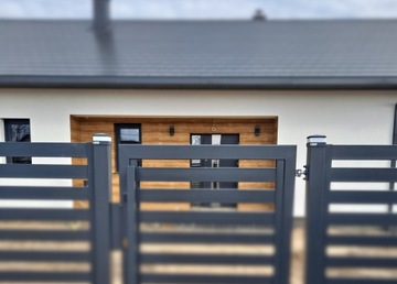 LAMPA LED NA SŁUP OGRODZENIA 100mm RAL 7016 +BIAŁY