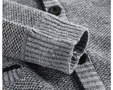 SWETER MĘSKI KARDIGAN gruby ciepły sweter,4XL