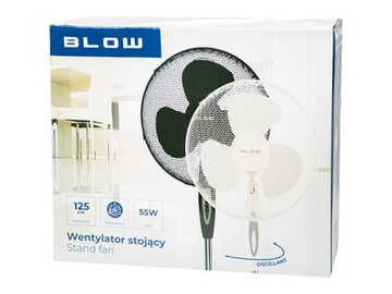 Вентилятор на пьедестале 16 дюймов/40 см, 55 Вт, белый 44-064