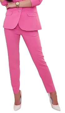 Spodnie cygaretki sigma eleganckie 7/8 garniturowe róż .42