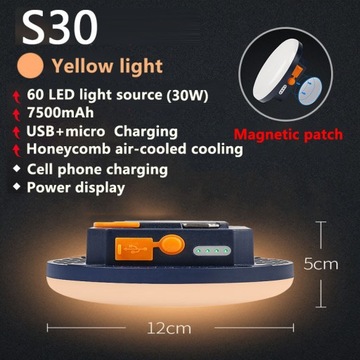 Światło kempingowe LED 13500mAh przenośna latarni
