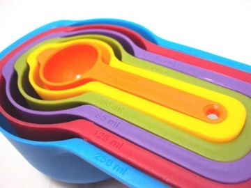 Кухонные мерные стаканчики, набор из 6 полезных мерных стаканчиков.