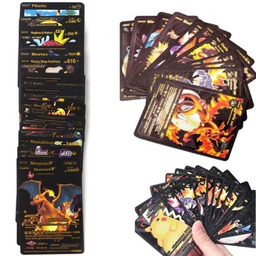KARTY POKEMON CZARNY ZŁOTY LIŚĆ NIEMIECKI 55 KART