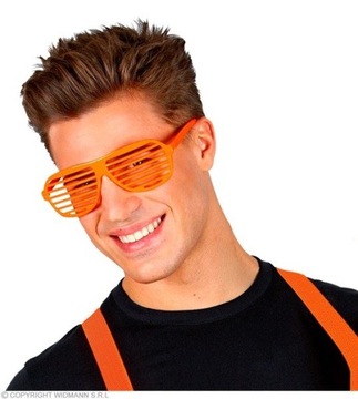 ОРАНЖЕВЫЕ НЕОНОВЫЕ ЖАЛЮЗИ ДЛЯ ДИСКО, ОЧКИ