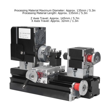 МИНИ ТОКАРНЫЙ СТАНОК ПО МЕТАЛЛУ 145X32мм 60Вт 2000об/мин