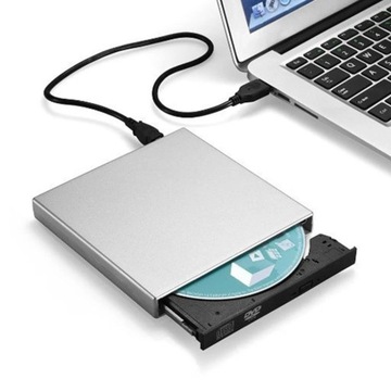 USB 2.0 Slim zewnętrzny napęd optyczny DVD ROM dynapro i * cept RW CD pisar