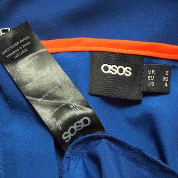 2507 ASOS _ CHABROWA BLUZKA TOP Z LAMÓWKĄ jak nowa_ 36/S