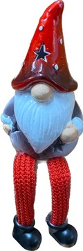 Figurka ceramiczna bożonarodzeniowa świecąca skrzat 11 cm LED