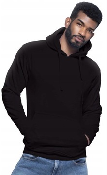 Bluza męska z kapturem kangurka czarna XL