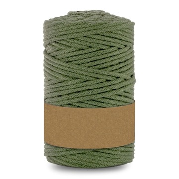 Sznurek bawełniany z rdzeniem KHAKI 100m 3mm