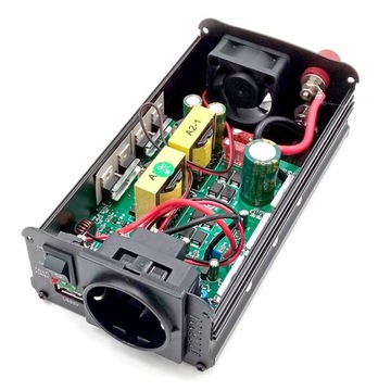 Przetwornica napięcia 12 V – 230 V, sinus modyfikowany, 600 W/1200 W, czar