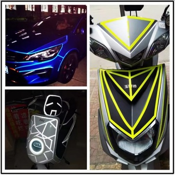 ЛЕНТА СВЕТООТРАЖАЮЩАЯ САМОКЛЕЯЩАЯСЯ ПРЕДУПРЕЖДАЮЩАЯ ДЛЯ ВЕЛОСИПЕДОВ, СКУТЕРА, ЖЕЛТАЯ, 8М