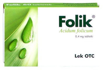 Folik 0,4 mg kwas foliowy - lek - 90 tabletek