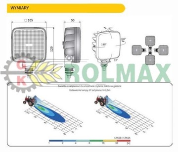 Светодиодный рабочий фонарь 1600 лм, кабель 0,5 м WESEM