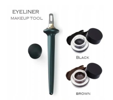 1PC eyeliner guide tool 1PC brown/black eyeliner