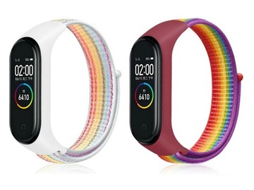 OPASKA PASEK NYLON DO XIAOMI MI BAND 3/4 -2 SZTUKI
