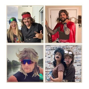 ПАРИК 1980-е 1990-е РЕТРО ИТАЛО ДИСКО МУЖСКОЕ ПЛАТЬЕ С БЛОНКИМИ ВОЛОСАМИ ПЛАТЬЕ ПЛАТЬЕ ПЛАТЬЕ