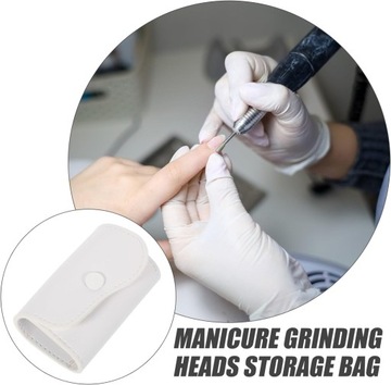 Сумка для хранения сверл для ногтей, портативный органайзер для хранения