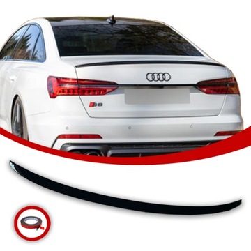 AUDI A6 C8 LOTKA SPOILER DOKŁADKA S-LOOK CZARNY POŁYSK