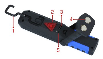 ФОНАРЬ ДЛЯ МАСТЕРСКОЙ LED COB 5W АККУМУЛЯТОРНАЯ ЛАМПА