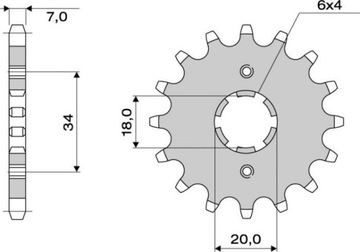 Звездочки задняя HONDA NX 125 TRANCITY 1989-1998 гг.