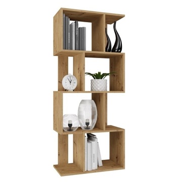 REGAŁ OTWARTY PÓŁKA NA KSIĄŻKI MODUŁOWY NOWOCZESNA BIBLIOTECZKA