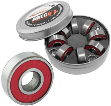 ŁOŻYSKA 8 szt. METAL NILS EXTREME ABEC-7 RS CHROME