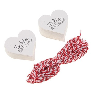 Бумажные подарочные бирки Du Da Bist, 100 шт., бирки для ювелирных изделий, белые, 5,8 x белые