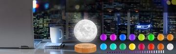 МАГНИТНО-ЛЕВИТАЦИОННЫЕ НАСТОЛЬНЫЕ ЛАМПЫ RGB MOON С ВЫНОСНЫМ ОСНОВАНИЕМ